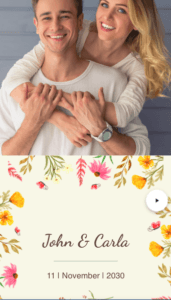 color floral invitatiton wedding