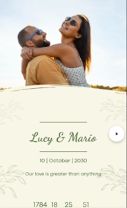 green forest card wedding intitaition