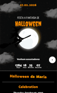 halloween card invite